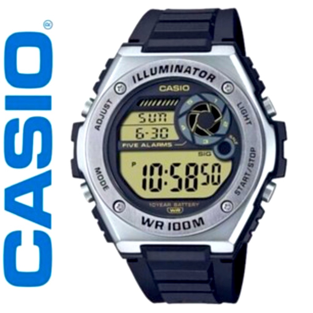 CASIO Chrono Watch MWD100H-9AV Illuminator Resin 5 Alarms 10 Year Battery